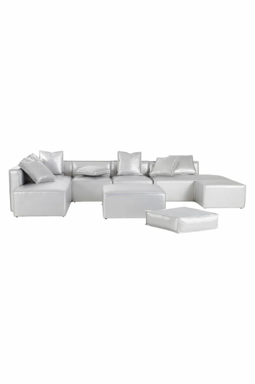 Soffor|Jotex BALTIMORE Soffmodul - Liten Med Rygg + 1 Kudde Silver