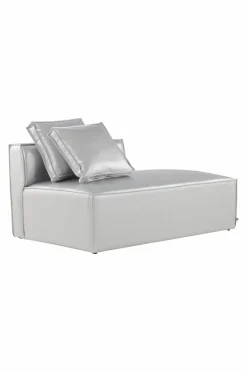 Soffor|Jotex BALTIMORE Soffmodul - Stor Med Rygg Vänster + 2 Kuddar Silver