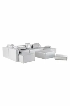 Soffor|Jotex BALTIMORE Soffmodul - Stor Med Rygg Höger + 2 Kuddar Silver
