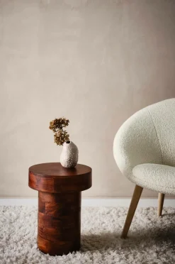 Bord|Jotex BARATTI Sidobord ø 35 Cm - Hög Mörkt trä