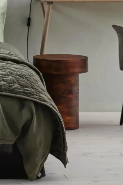 Bord|Jotex BARATTI Sidobord ø 35 Cm - Hög Mörkt trä