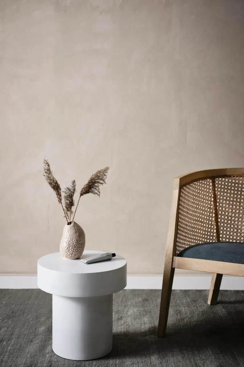 Bord|Jotex BARATTI Sidobord ø 35 Cm - Låg Blank vit