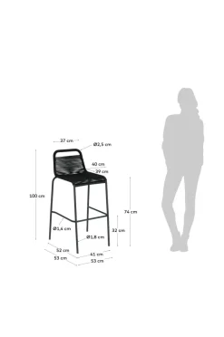 Utestolar & Utepallar|Utemöbler|Jotex Barstol Lambton, 4-pack Svart