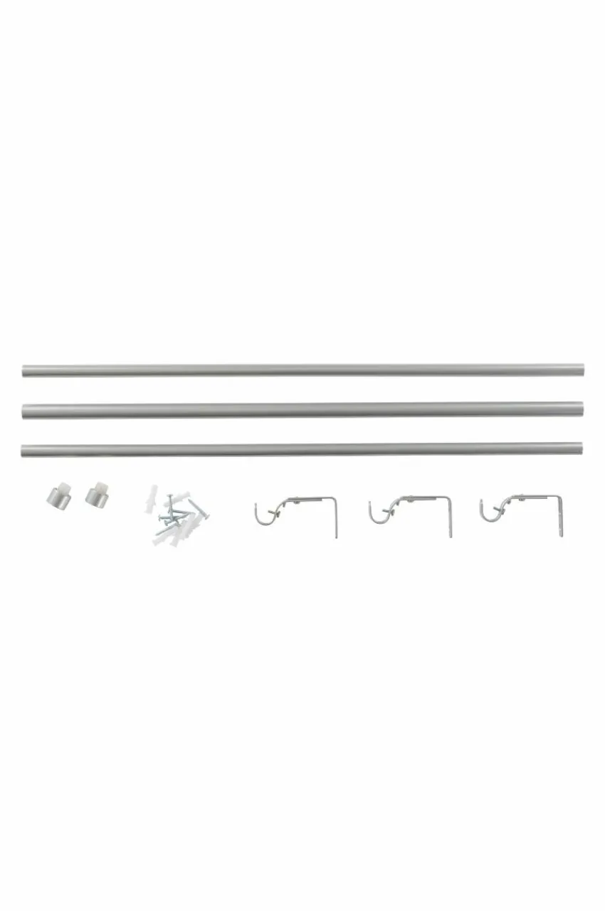 Gardinstänger|Jotex BASIC Gardinstång 134-180 Cm Silver