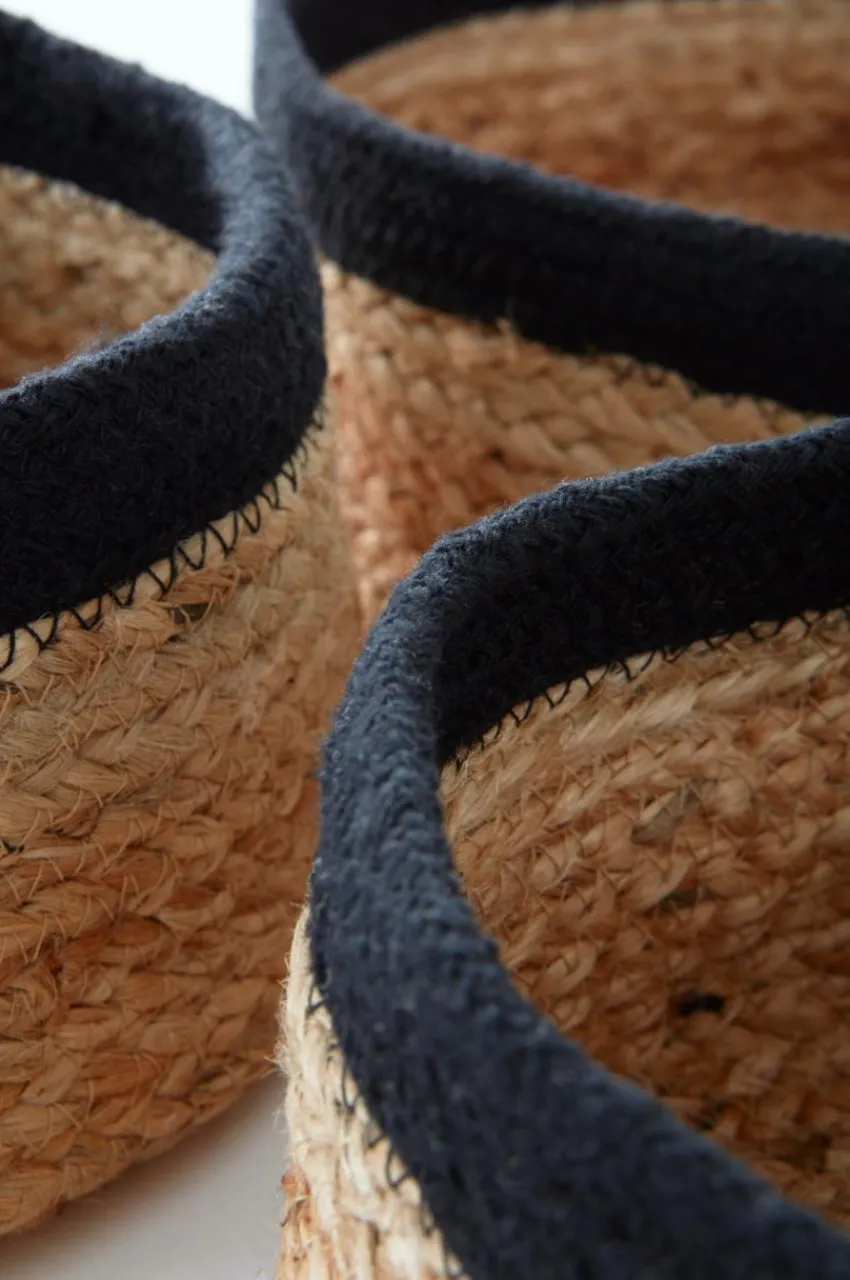 Förvaring|Jotex BASKERVILLE Förvaringskorg 3-pack Beige/svart