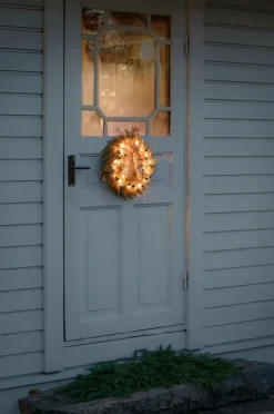 Utebelysning|Utebelysning|Jotex Batteridriven Grankrans 25 LED ⌀ 40 Cm Grön