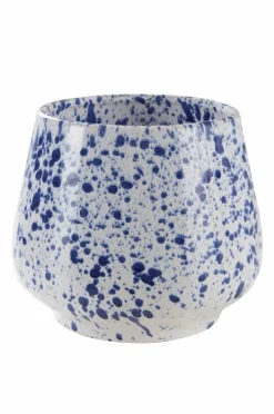 Krukor|Jotex BELLADONNA Kruka ø 18 Cm Vit/blå