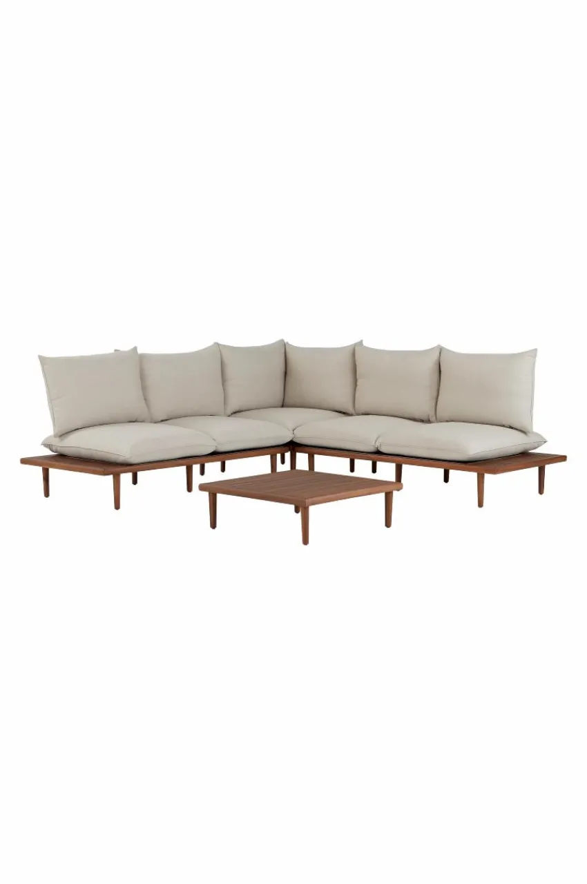 Utebord|Utemöbler|Jotex BELMONT Soffbord 80x80 Cm Teak