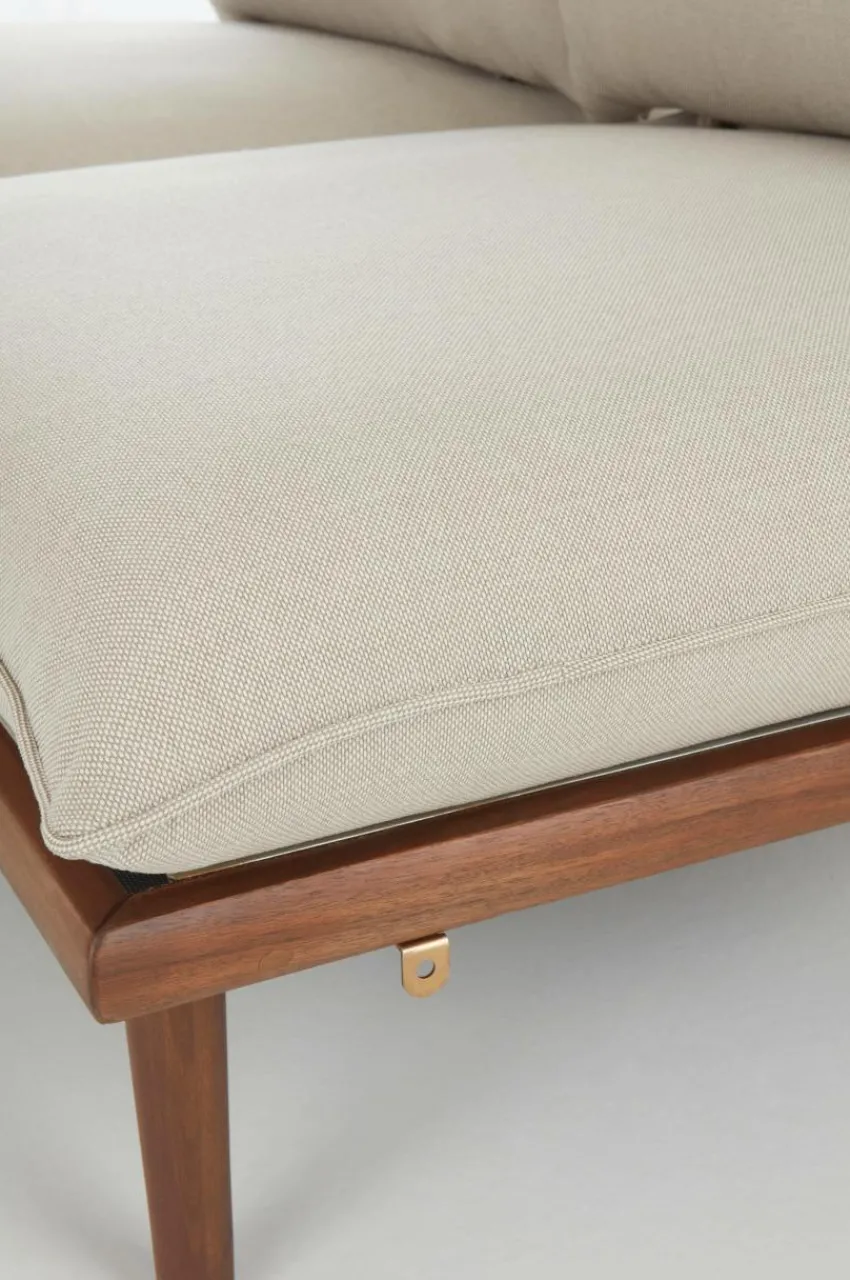 Utesoffor & Utebänkar|Utemöbler|Jotex BELMONT Soffmodul Höger Teak/Beige