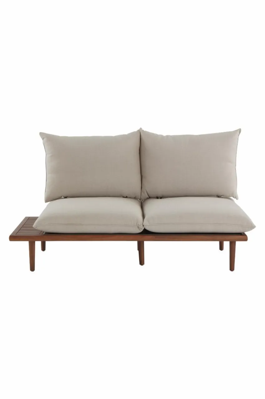 Utesoffor & Utebänkar|Utemöbler|Jotex BELMONT Soffmodul Höger Teak/Beige