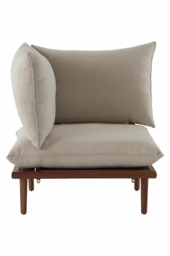 Utesoffor & Utebänkar|Utemöbler|Jotex BELMONT Soffmodul Med Ett Hörn Teak/Beige