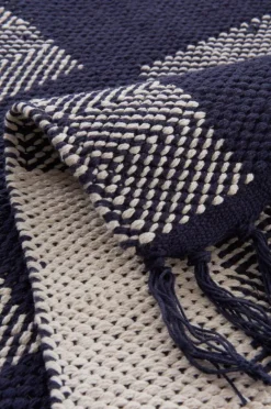 Bomulls- & Trasmattor|Jotex BELON Bomullsmatta 200x300 Cm Blå/naturvit