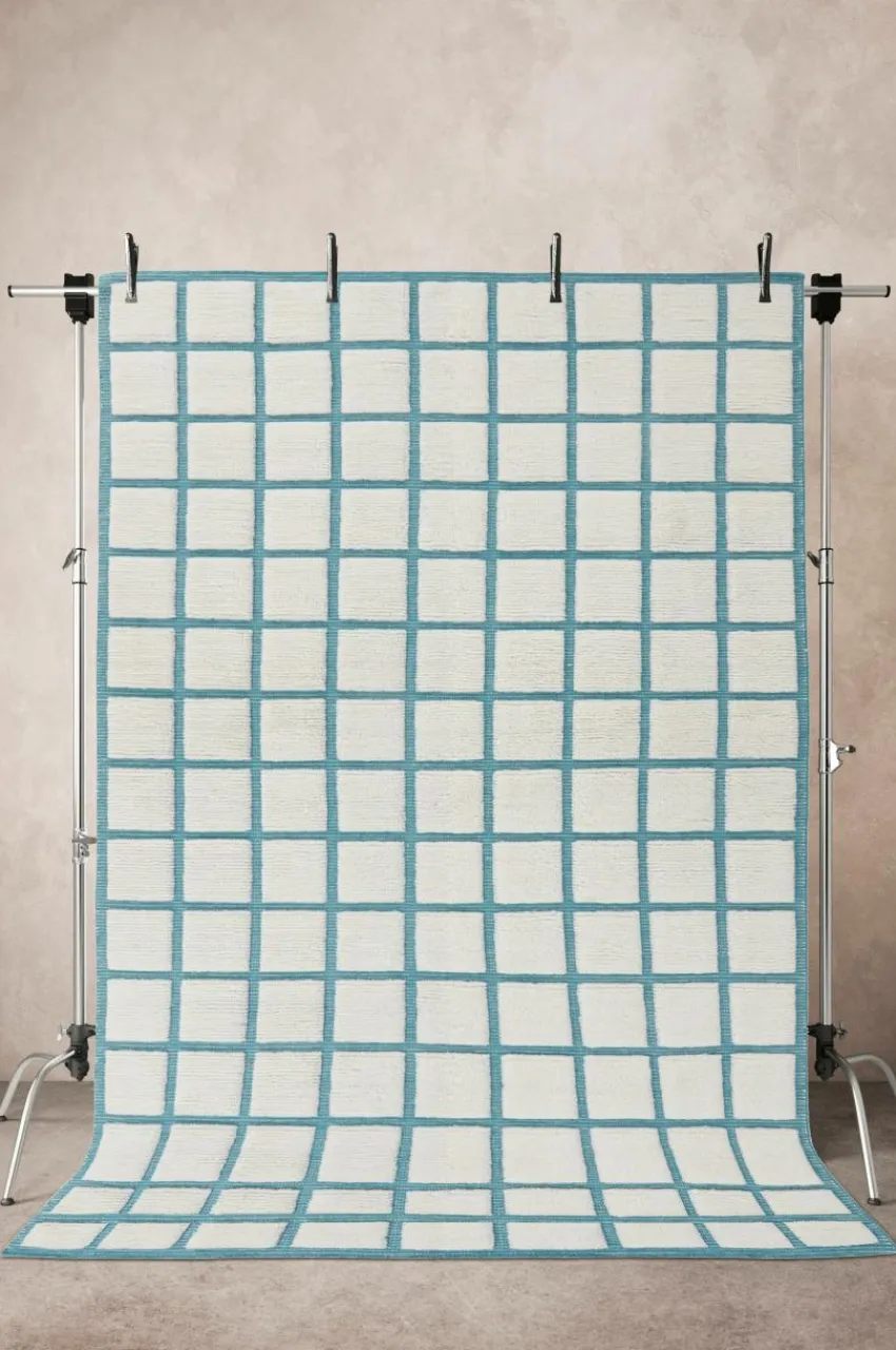 Ullmattor|Jotex BERKEL Ullmatta 200x300 Cm Blå/naturvit