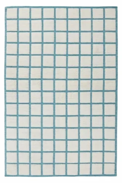 Ullmattor|Jotex BERKEL Ullmatta 200x300 Cm Blå/naturvit