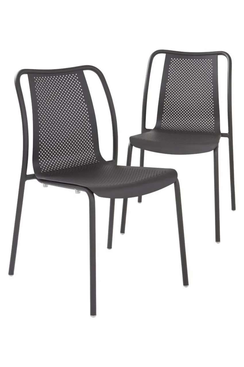 Utestolar & Utepallar|Utemöbler|Jotex BIARRITZ Utestol 2-pack Svart