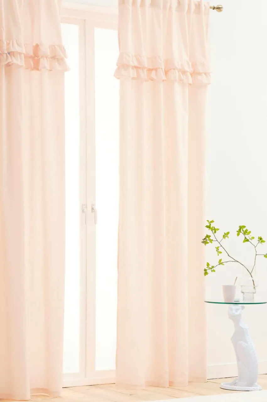 Barngardiner|Jotex BILLY Multifunktionsgardin 2-pack - Ekologisk Rosa