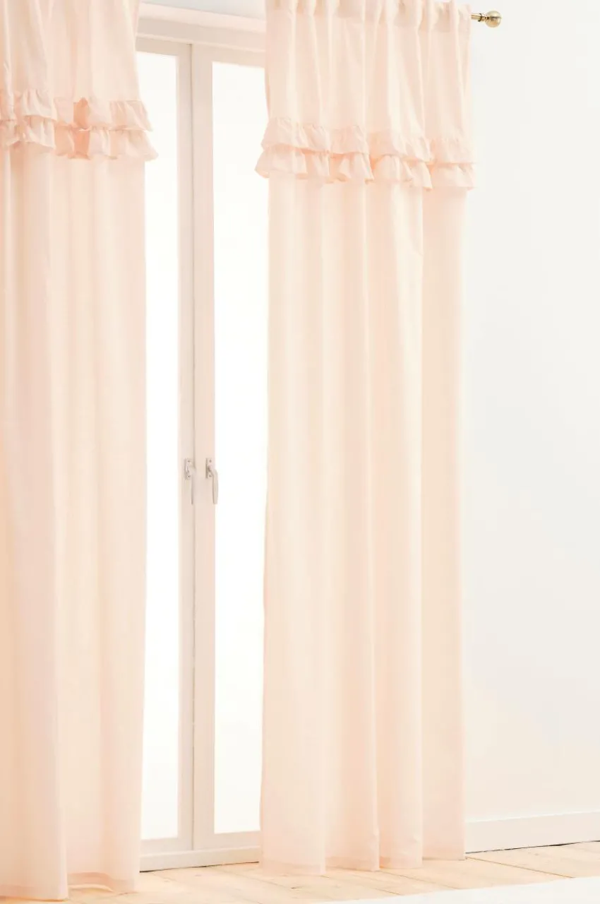 Barngardiner|Jotex BILLY Multifunktionsgardin 2-pack - Ekologisk Rosa