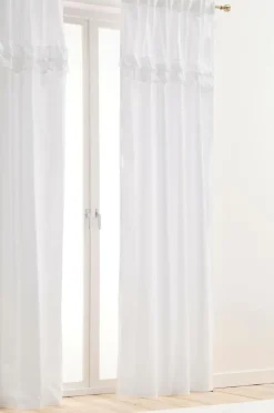 Barngardiner|Jotex BILLY Multifunktionsgardin 2-pack - Ekologisk Vit