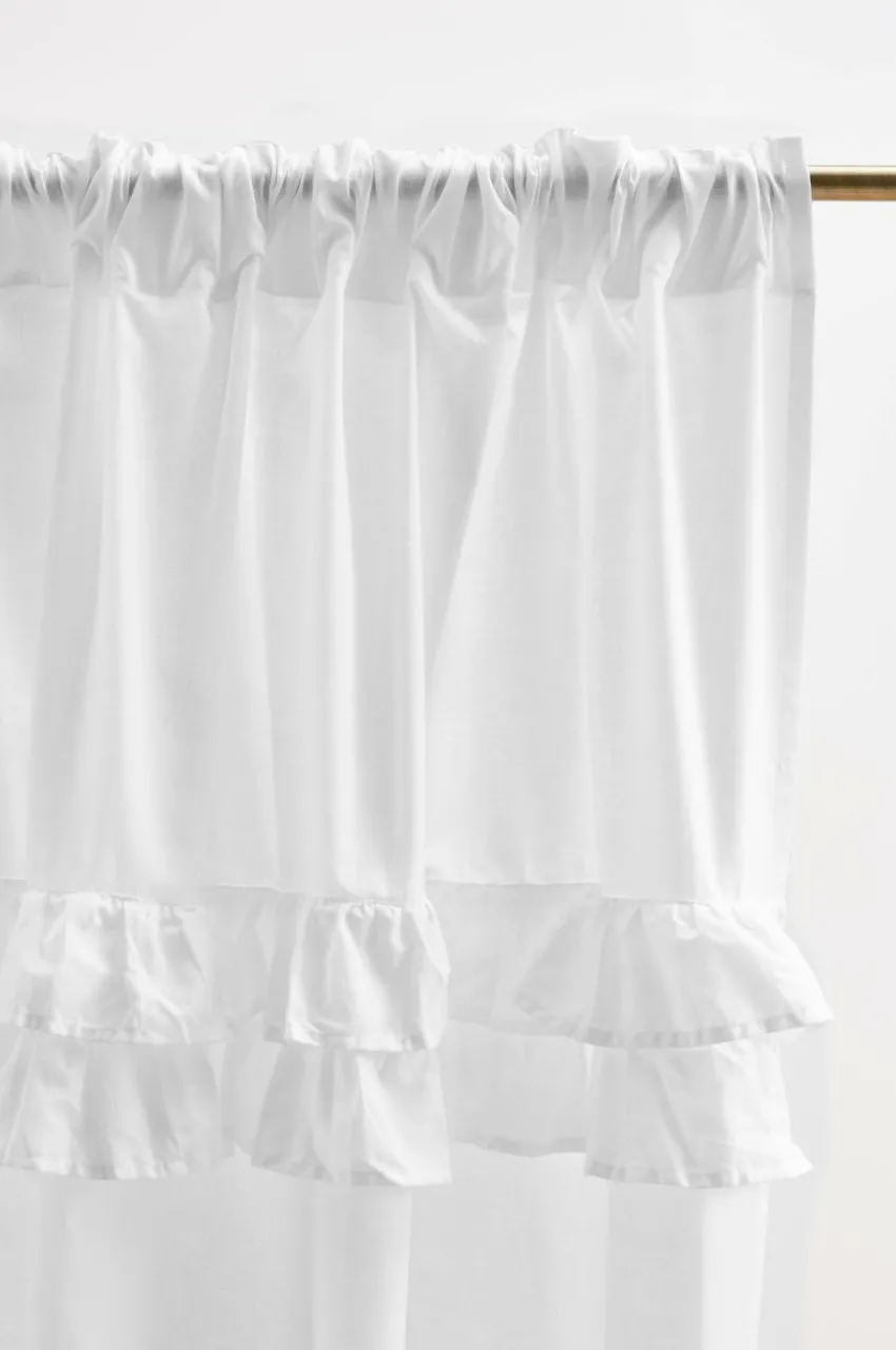 Barngardiner|Jotex BILLY Multifunktionsgardin 2-pack - Ekologisk Vit