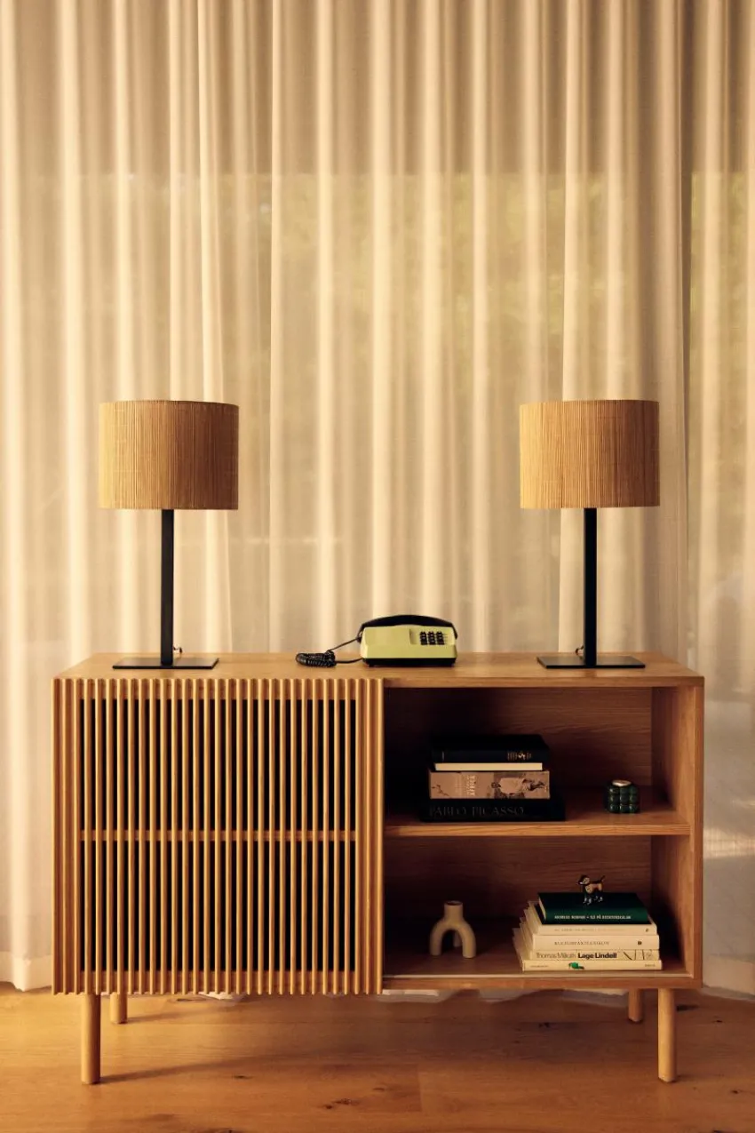 Bordslampor|Jotex BLAZE Bordslampa Linnebeige/svart