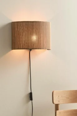 Vägglampor|Jotex BLAZE Vägglampa Linnebeige/svart