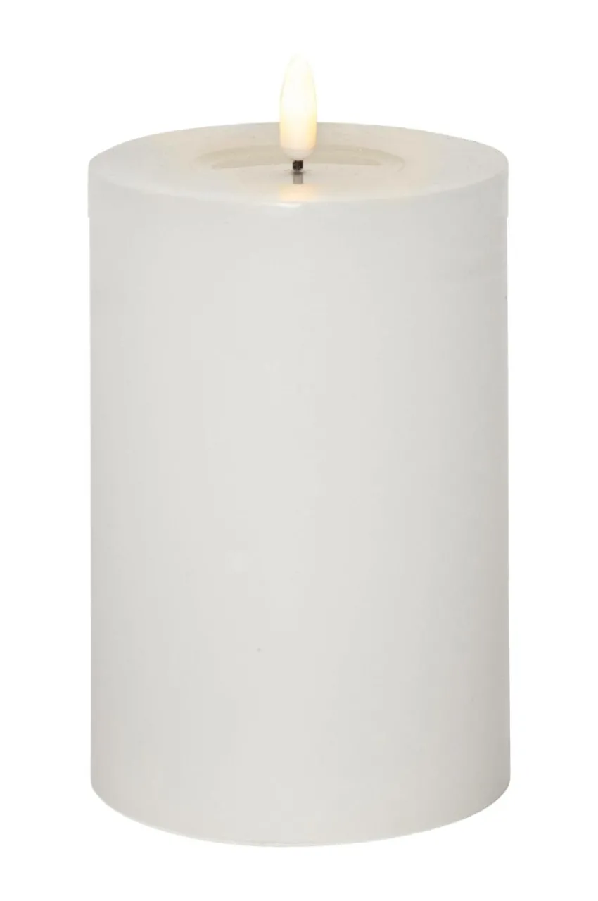Ljus|Jotex Blockljus Flamme Flow Big 17,5 Cm Vit