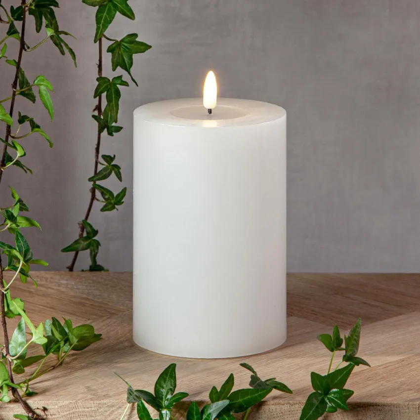 Ljus|Jotex Blockljus Flamme Flow Big 17,5 Cm Vit