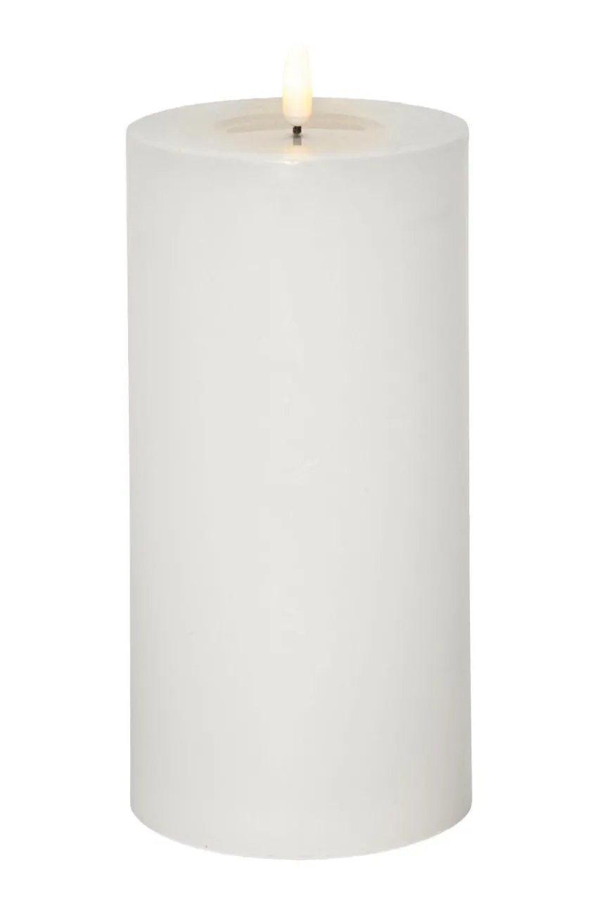 Ljus|Jotex Blockljus Flamme Flow Big 22,5 Cm Vit