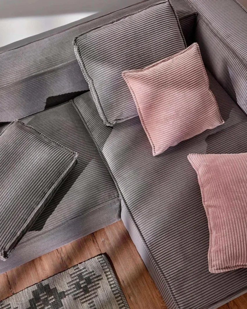 Soffor|Jotex BLOK Soffa 3-sits - Divan Höger Mörk grå
