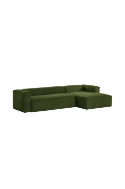Soffor|Jotex BLOK Soffa 3-sits - Divan Höger Mörkgrön