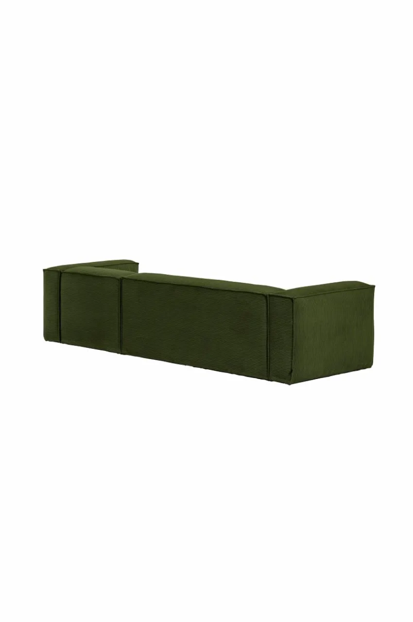 Soffor|Jotex BLOK Soffa 3-sits - Divan Höger Mörkgrön