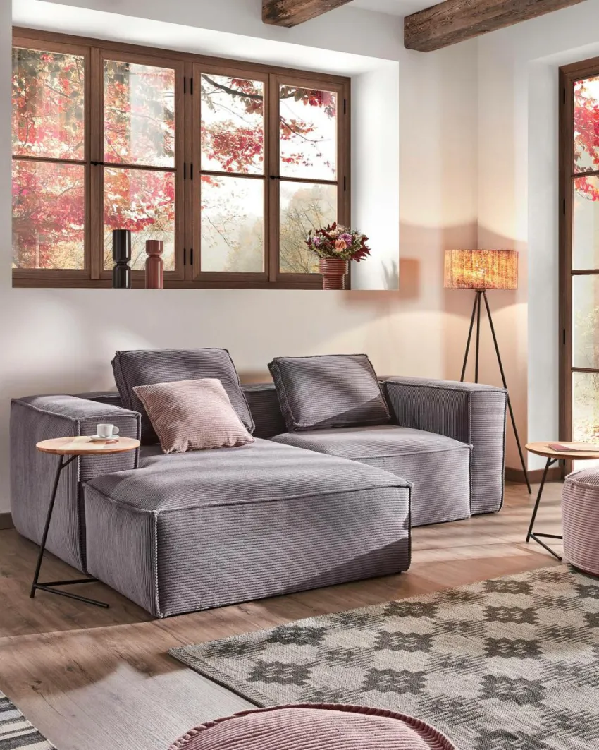 Soffor|Jotex BLOK Soffa 2-sits - Divan Vänster Ljus grå