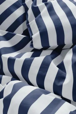 Barnsängkläder|Jotex BOEL BABY Påslakanset Vagn/vagga - Ekologisk Marinblå/vit