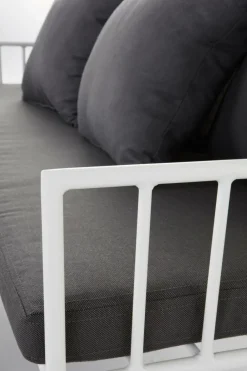 Loungemöbler|Utemöbler|Jotex BOLONIA Loungemöbel - 4 Delar Vit/mörkgrå dyna
