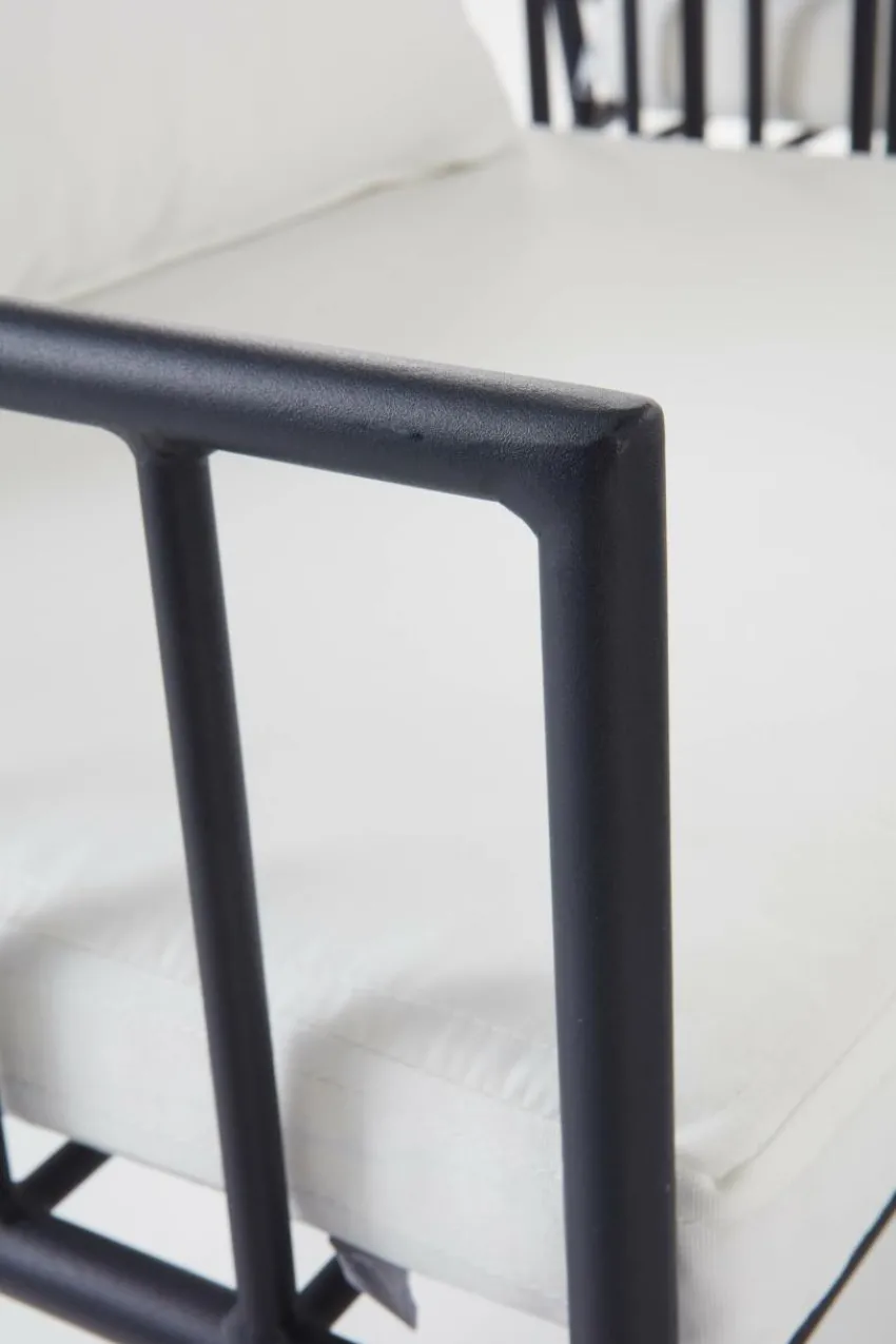 Loungemöbler|Utemöbler|Jotex BOLONIA Loungemöbel - 4 Delar Marinblå/vit dyna