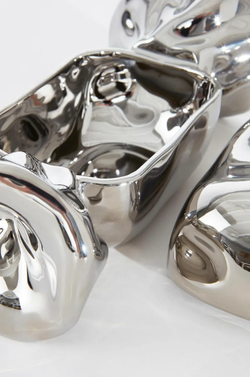 Juldukning|Juldekoration|Jotex BONBON Skål Med Lock Silver