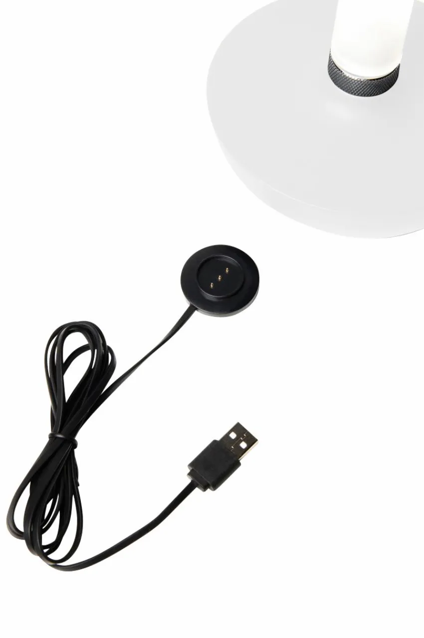 Bordslampor|Utebelysning|Jotex Bordslampa Biarritz USB Vit