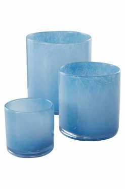 Ljuslyktor|Jotex BOSSY Ljuslykta - Höjd 8 Cm Ljusblå