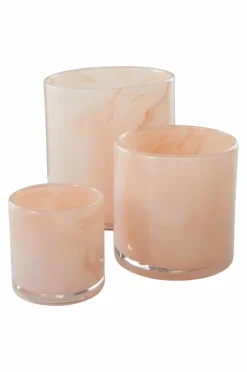 Ljuslyktor|Jotex BOSSY Ljuslykta - Höjd 8 Cm Ljus persika