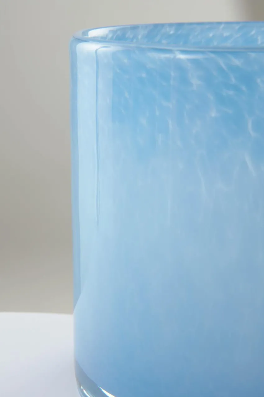 Ljuslyktor|Jotex BOSSY Ljuslykta - Höjd 12 Cm Ljusblå