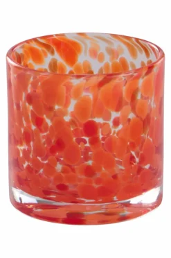 Ljuslyktor|Jotex BOSTON Ljuslykta Höjd 8,5 Cm Red organge clear