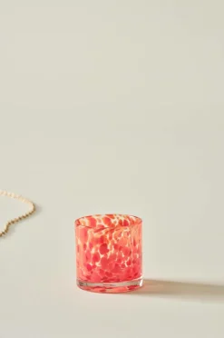 Ljuslyktor|Jotex BOSTON Ljuslykta Höjd 8,5 Cm Red organge clear