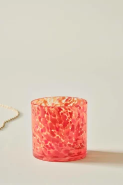 Ljuslyktor|Jotex BOSTON Ljuslykta Höjd 12 Cm Red organge clear