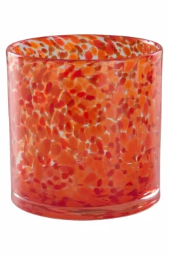 Ljuslyktor|Jotex BOSTON Ljuslykta Höjd 16 Cm Röd/orange