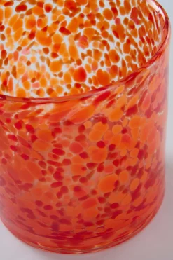 Ljuslyktor|Jotex BOSTON Ljuslykta Höjd 16 Cm Röd/orange
