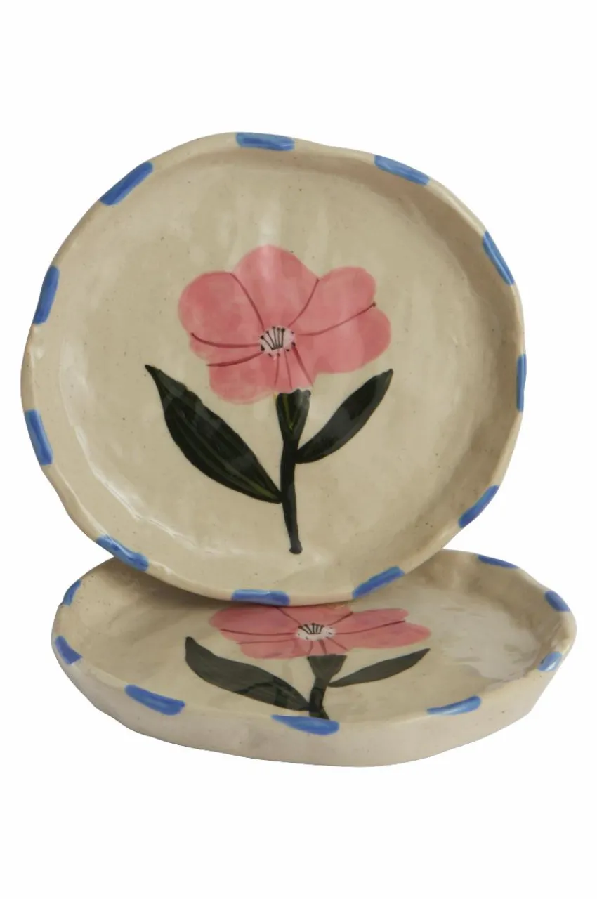 Tallrikar|Jotex BOTANIC Assiett 2-pack ø 17 Cm Naturvit/multi