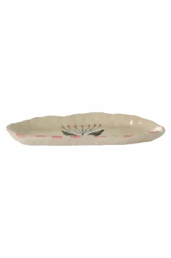 Tallrikar|Brickor & Serveringsfat|Jotex BOTANIC Serveringsfat 31x13 Cm Naturvit/multi