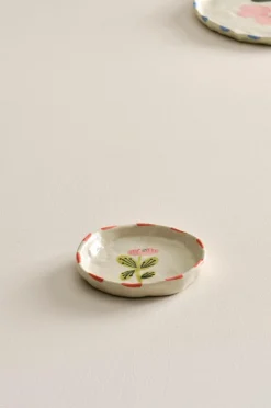 Tallrikar|Jotex BOTANIC Serveringstallrik ø 13 Cm Naturvit/multi