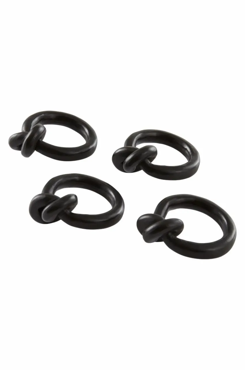Kökstillbehör|Jotex BOWIE Servettring 4-pack Svart
