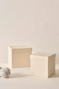 Förvaring|Barndekoration|Jotex BOXAS Pappbox 2-pack - återvunnen Gul